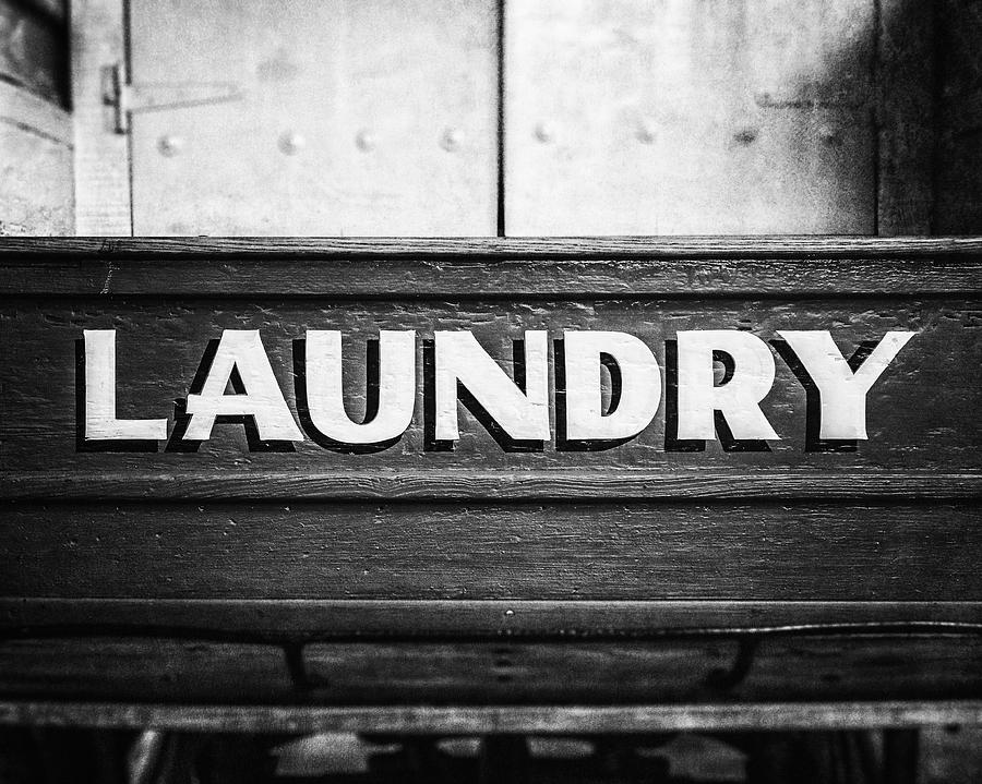 Laundry Photograph - Black and White 1800s Laundry Wagon Photograph by Lisa R