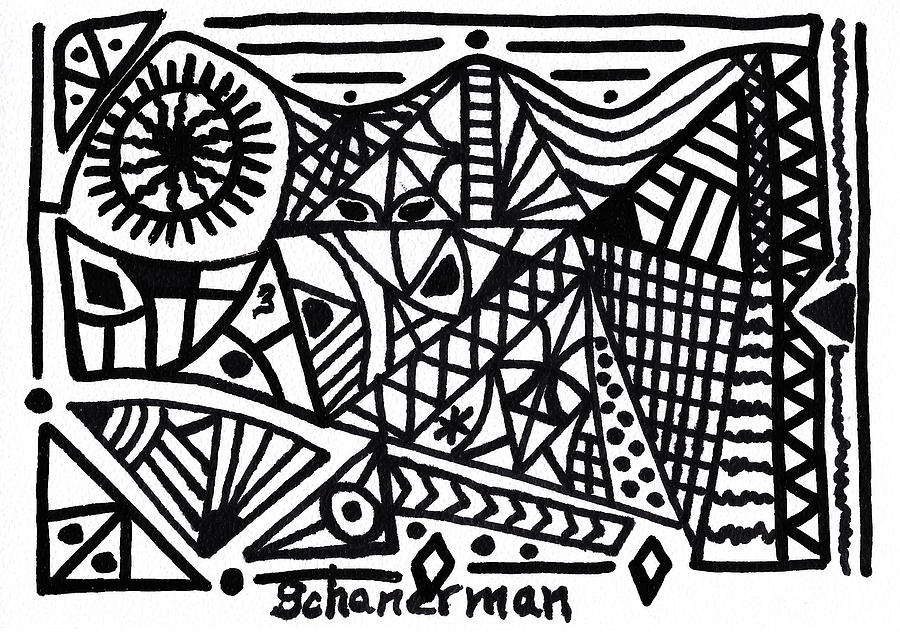 Black and White 3 Drawing by Susan Schanerman