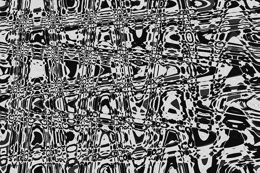 Black And White Abstract # 2 Digital Art by Tom Janca