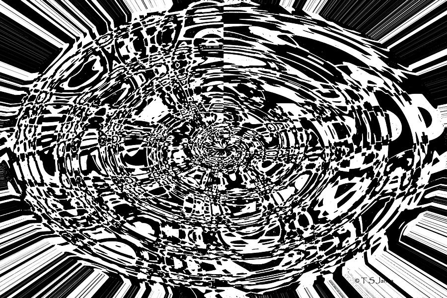 Black And White Abstract # 3 Digital Art by Tom Janca