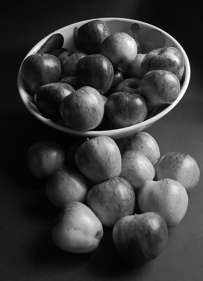 Black and White Apples Photograph by Jeff Townsend