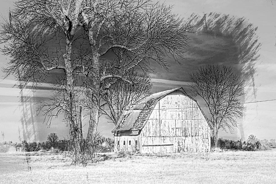 Black and White Barn Photograph by Karen McKenzie McAdoo