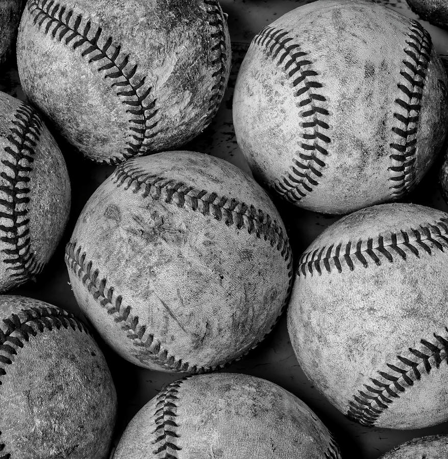 Black And White Baseballs Photograph by Garry Gay