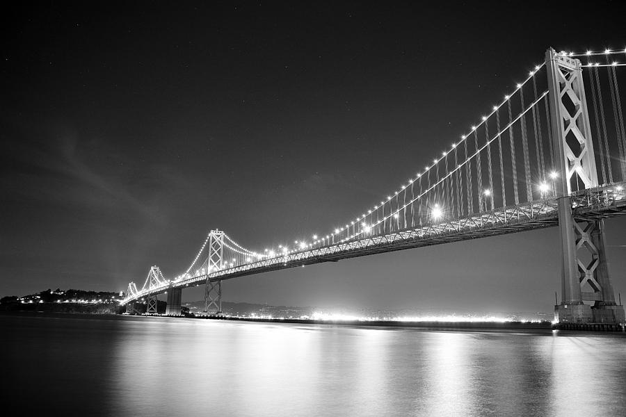 Black And White Bay Bridge Photograph