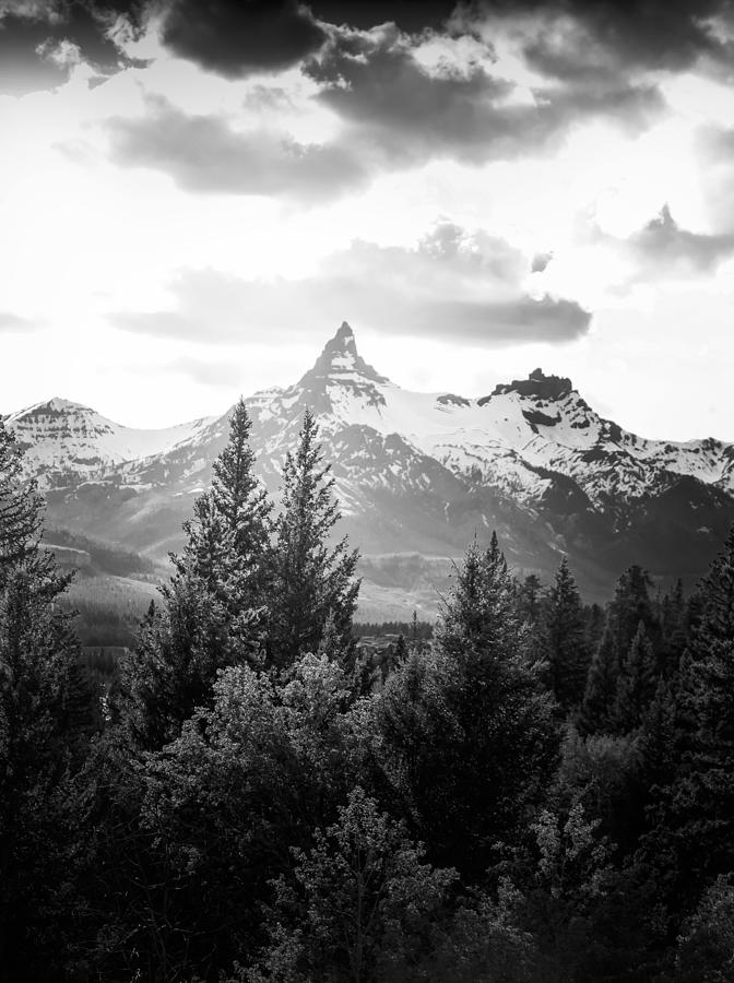 Black And White Beartooth Peak Photograph by Dan Sproul