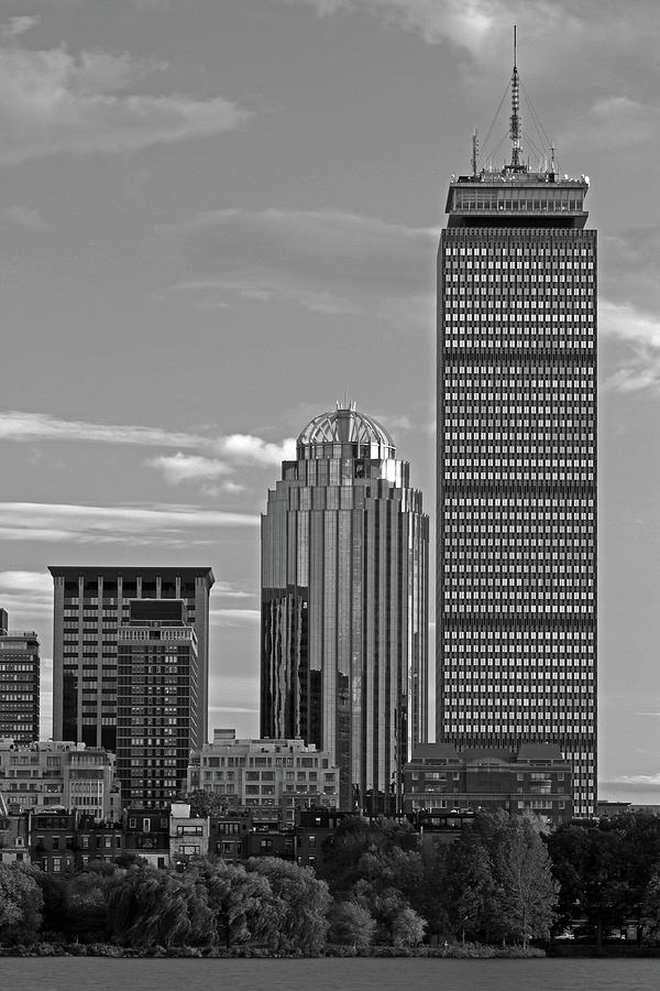 Black And White Boston Prudential Center Photograph by Juergen Roth