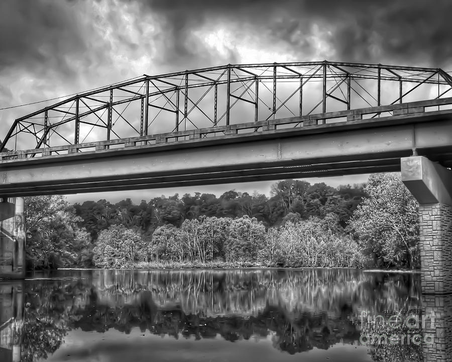 Black and White - Bridges and Trees Photograph by Kerri Farley