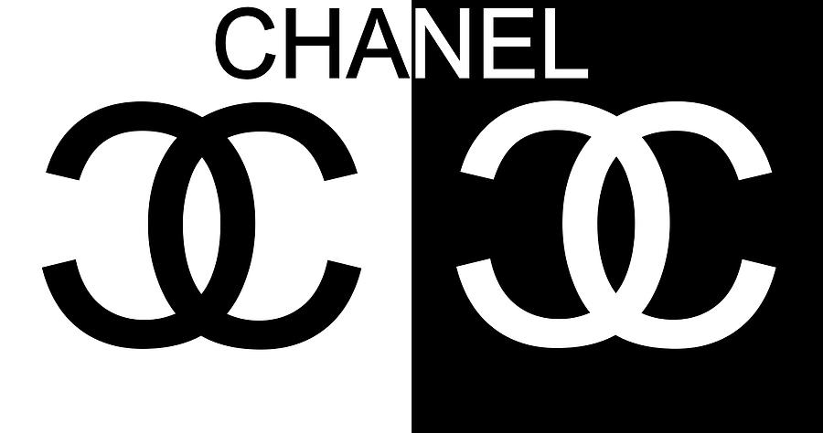 Chanel Logo Mixed Media - Black And White Chanel by Dan Sproul Chanel Logo Mixed Media - Black And White Chanel by Dan Sproul