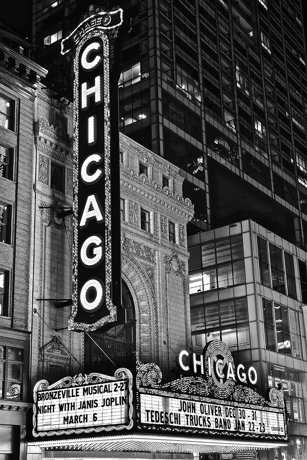 Black and White Chicago Landmark Photograph by Frozen in Time Fine Art Photography