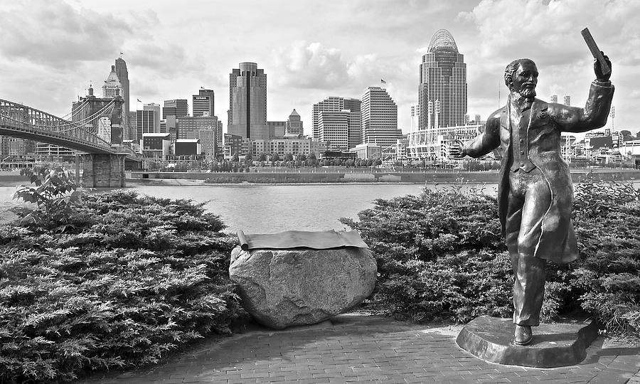 Black and White Cincinnati Photograph by Frozen in Time Fine Art Photography
