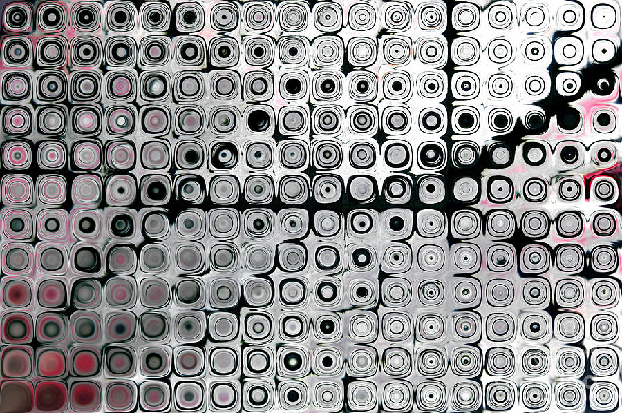 Black and White Circles A Digital Art by Patty Vicknair