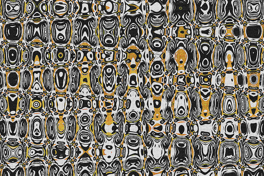 Black And White Circles Abstract #46 Digital Art by Tom Janca