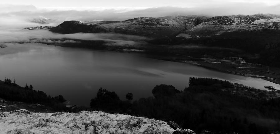 Black and White Derwentwater View Photograph by Lukasz Ryszka