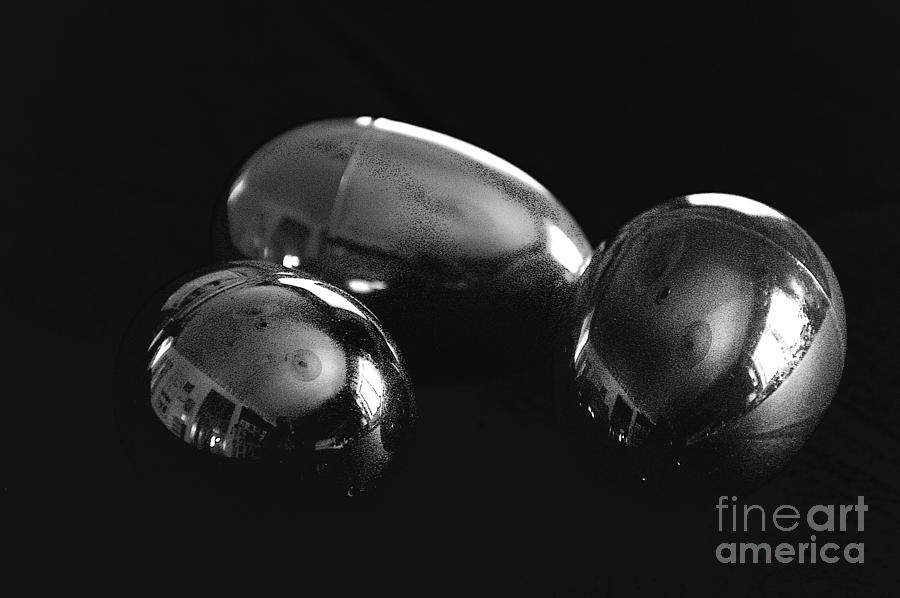 Black and White Eggs in Space? 2 Photograph by David Frederick