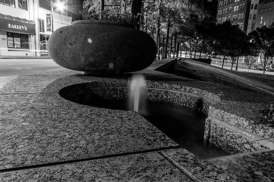 Black and White fountain Photograph by Kenny Thomas
