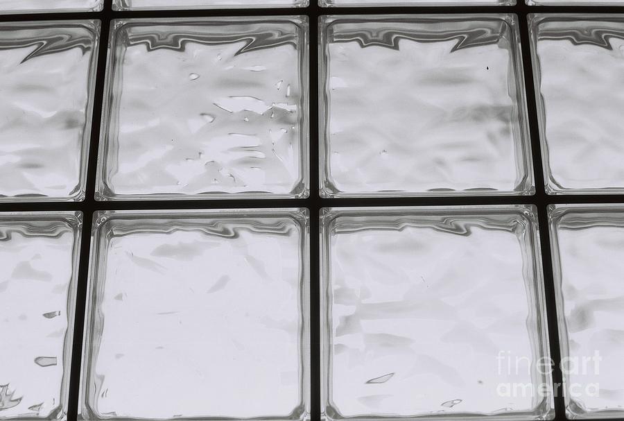 Black and White Glass Blocks Photograph by David Frederick