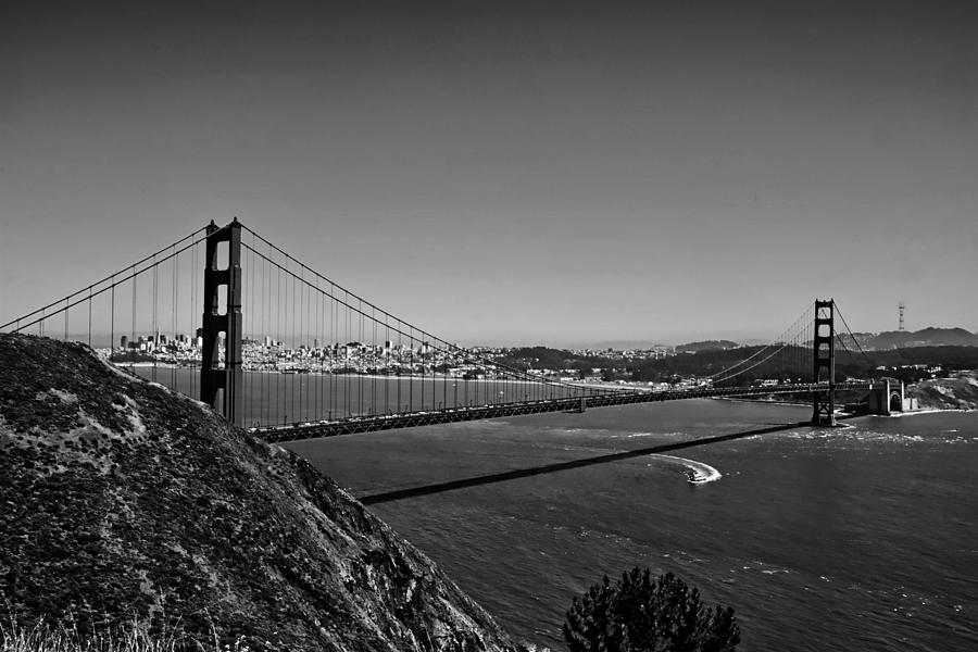 Black And White Golden Gate Bridge  Photograph by Serena King