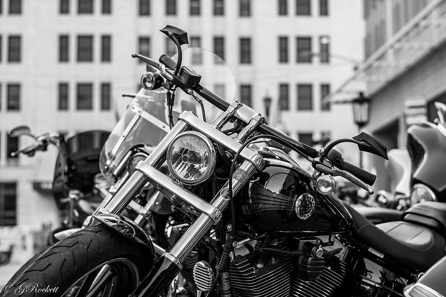 Black and White Harley - Lone Star Rally 2017 Photograph by George ...