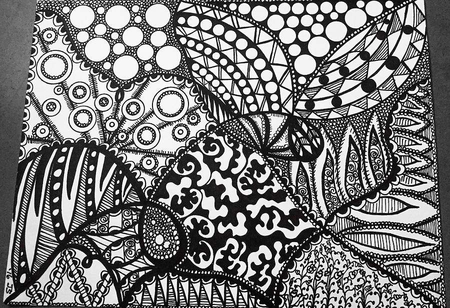 Black and white haze Drawing by Julie Slowinski - Pixels