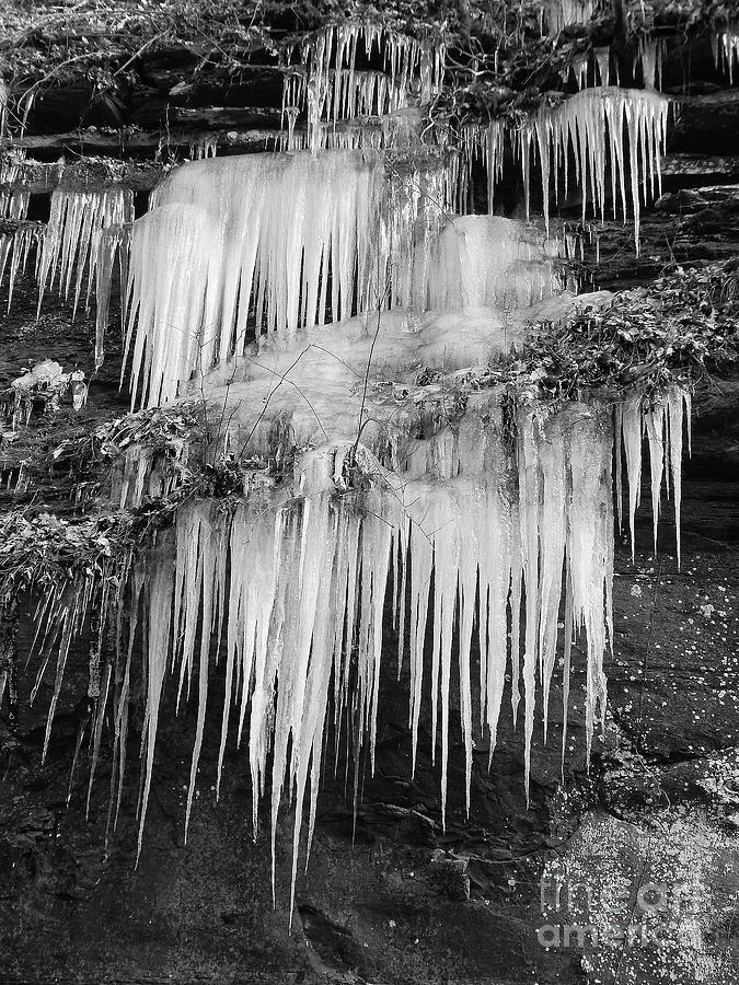 Black And White Ice Photograph by Phil Perkins