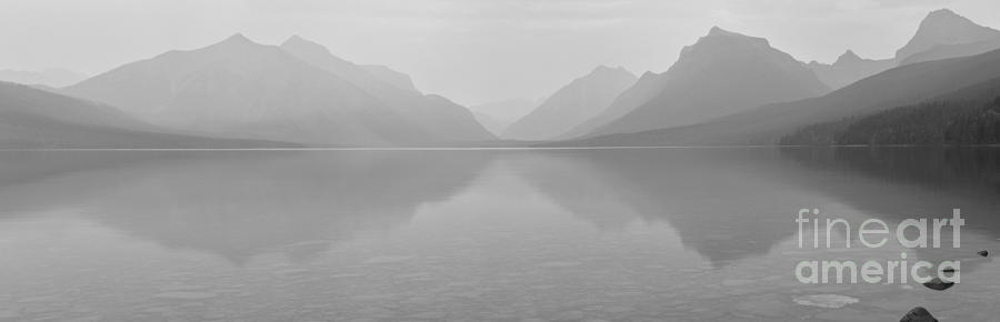 Glacier National Park Photograph - Black And White Lake McDonald Sunset by Adam Jewell