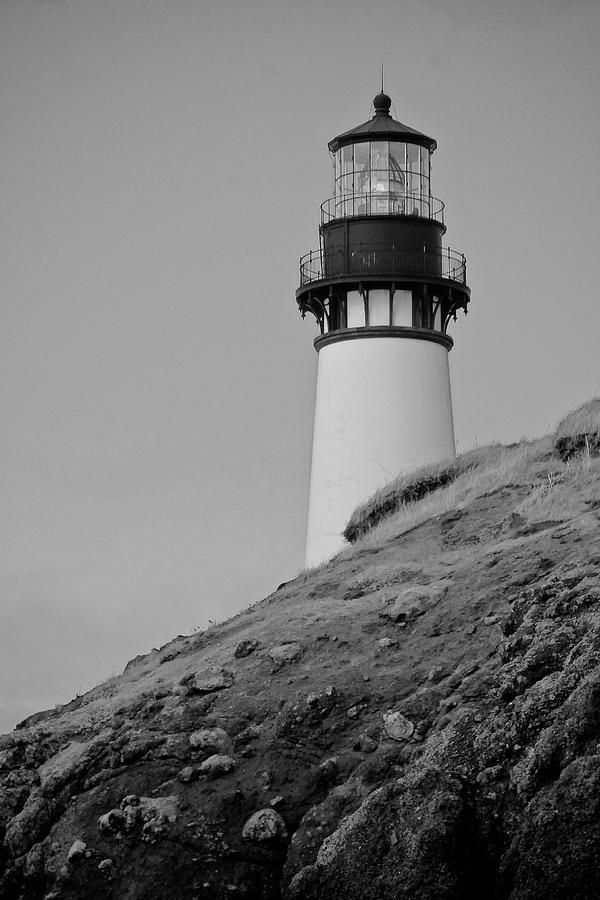 Yaquina Head Lighthouse Black and White Photograph by Athena Mckinzie ...