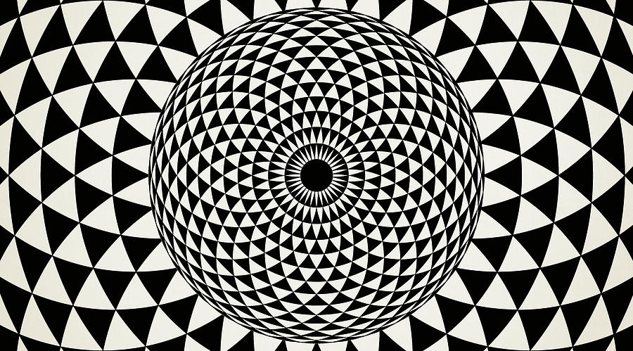 Abstract Drawing - Black And White  Mandala Art by Wall Art Prints