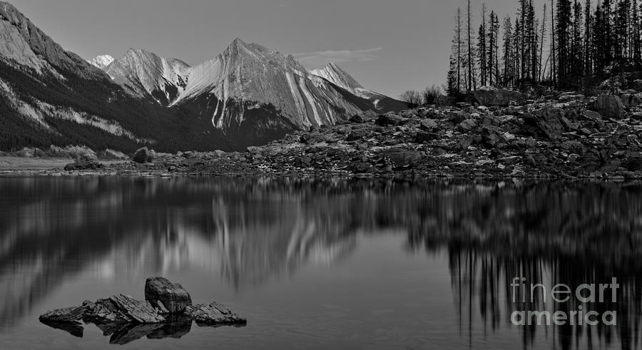 Black And White Medicine Lake Photograph by Adam Jewell