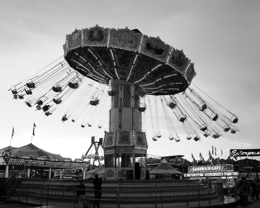 Black And White Night Swings Photograph by Gothicrow Images | Fine Art ...