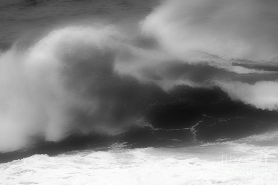 Black And White Ocean Blur Photograph by Adam Jewell