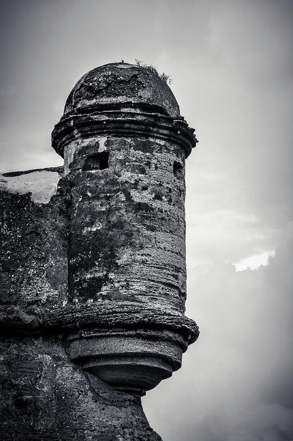 Black and White of Castillo De San Marcos Photograph by Tammy Ray