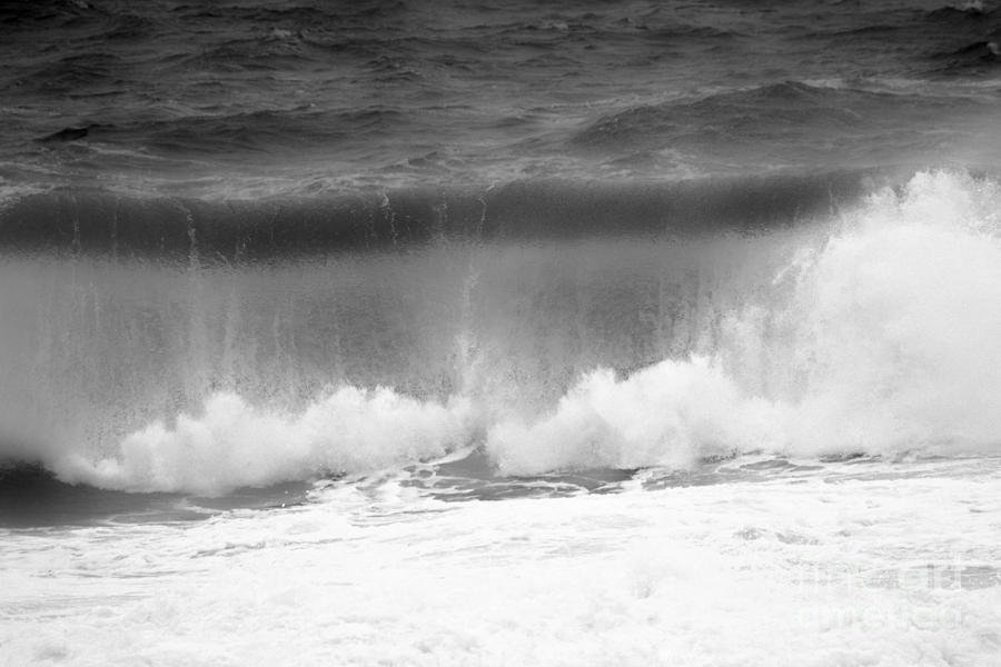 Black And White Perfect Curl Photograph by Adam Jewell