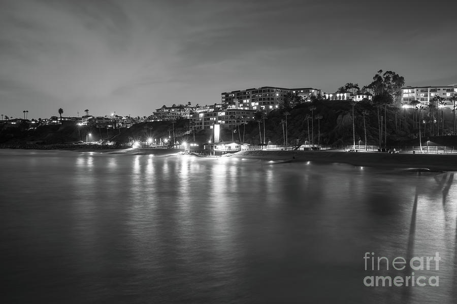 Black and White Photo of the San Clemente California Skyline Photograph by Paul Velgos