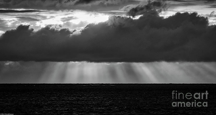 Black And White Rain Photograph by Mitch Shindelbower