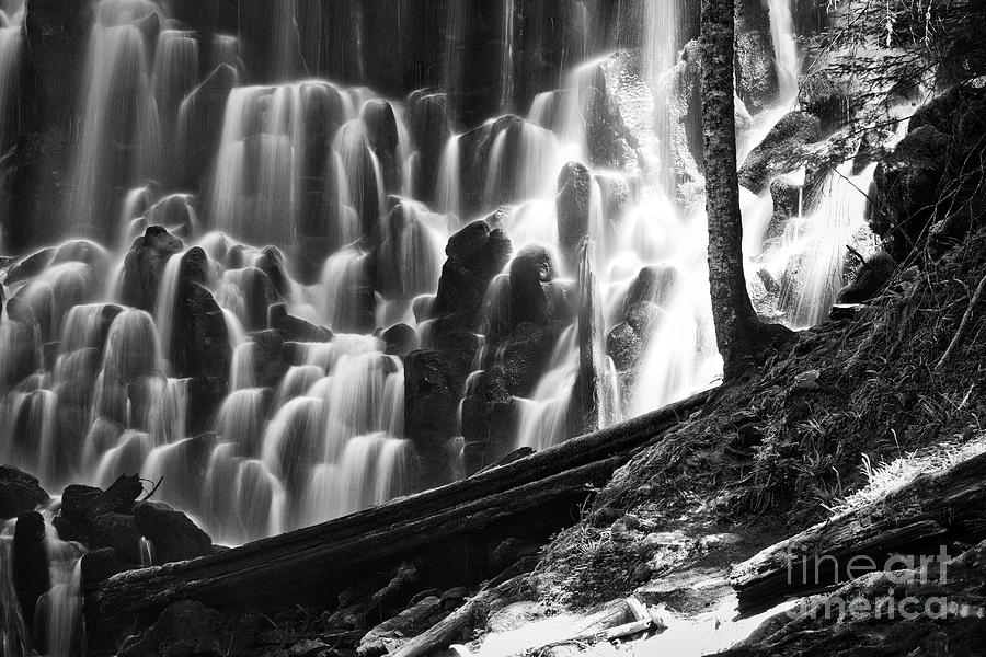 Black and White Ramona Falls Photograph by Bruce Block