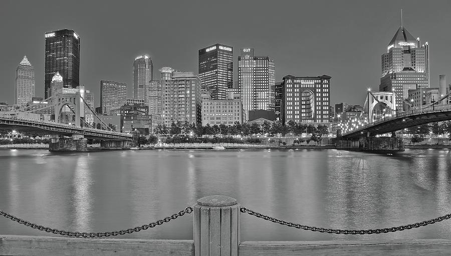 Black And White Riverfront 2017 Photograph