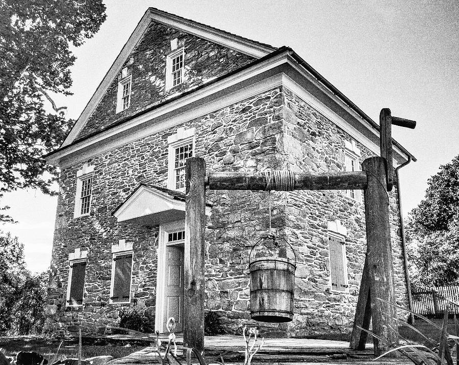 Black And White Photograph - Black and White Robert Fulton Birthplace by Paul Kercher