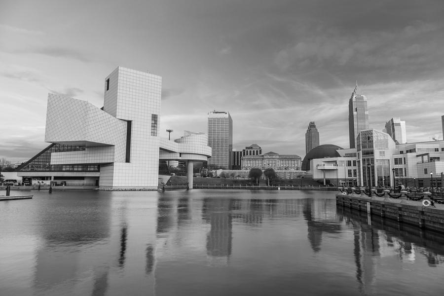 Black and White Rock and Roll Hall of Fame  Photograph by John McGraw