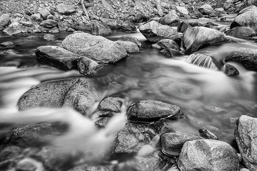 Black And White Rocky Mountain Streaming Dreaming Photograph