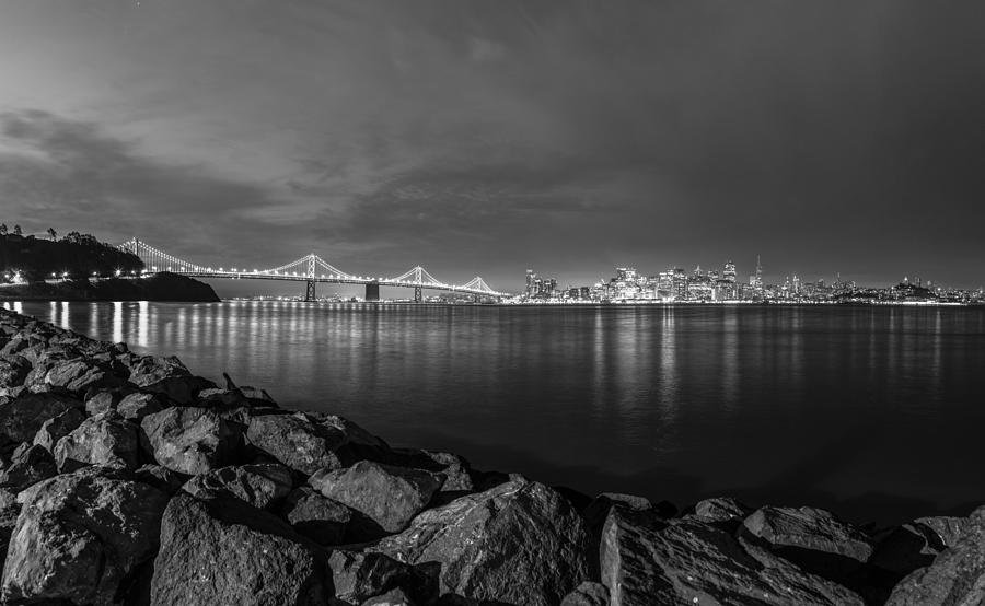 Black and White San Fransico from Treasure Island Photograph by John McGraw