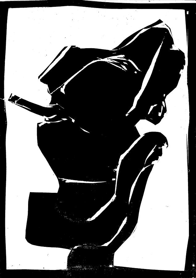 Black and White series - Smoker smoking Digital Art by Edgeworth Johnstone