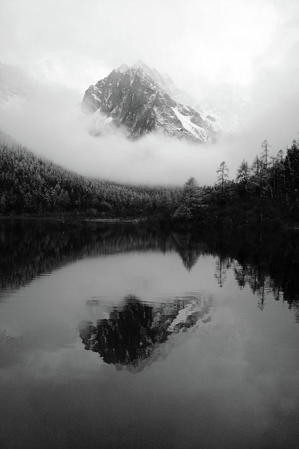 Black and White Sichuan Mountains Photograph by Artpics - Fine Art America
