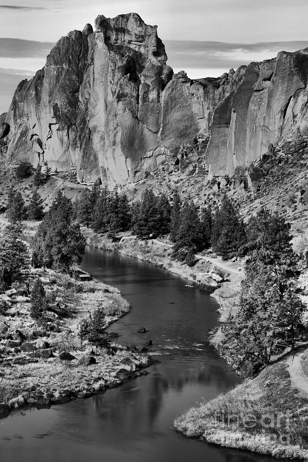 Black And White Photograph - Black And White Smith Rock Portrait by Adam Jewell