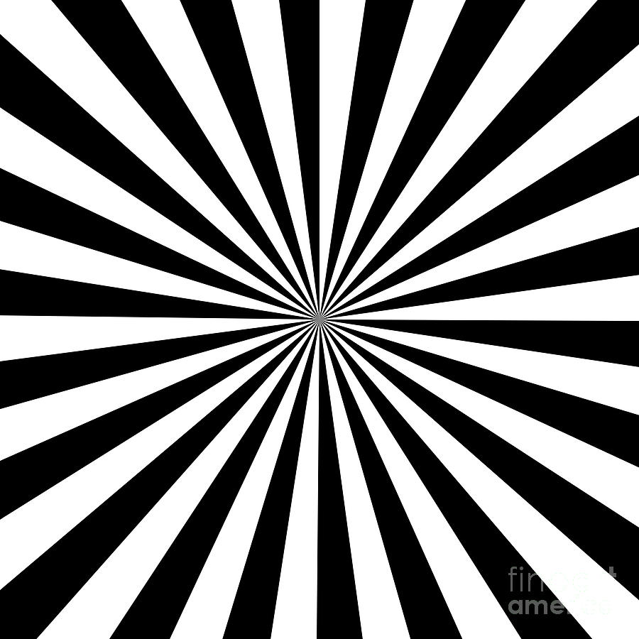 Black and White Starburst Digital Art by Susan Cooper - Fine Art America