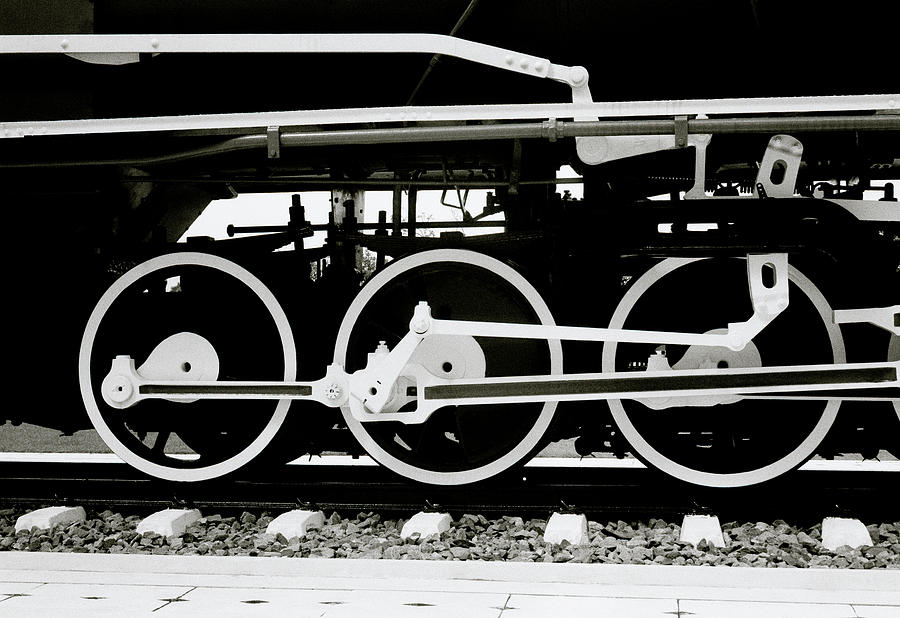 Black And White Steam Train Photograph by Shaun Higson