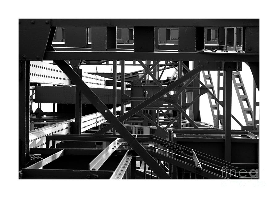 Black and white steel geometrics Photograph by Heidi De Leeuw