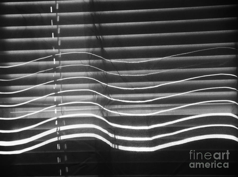 Black and White Straight Lines and Curved Lines Photograph by David Frederick
