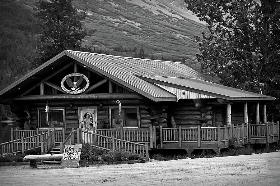 Black and White Summit Lake Lodge Alaska 2 Photograph by Aimee L Maher ALM GALLERY