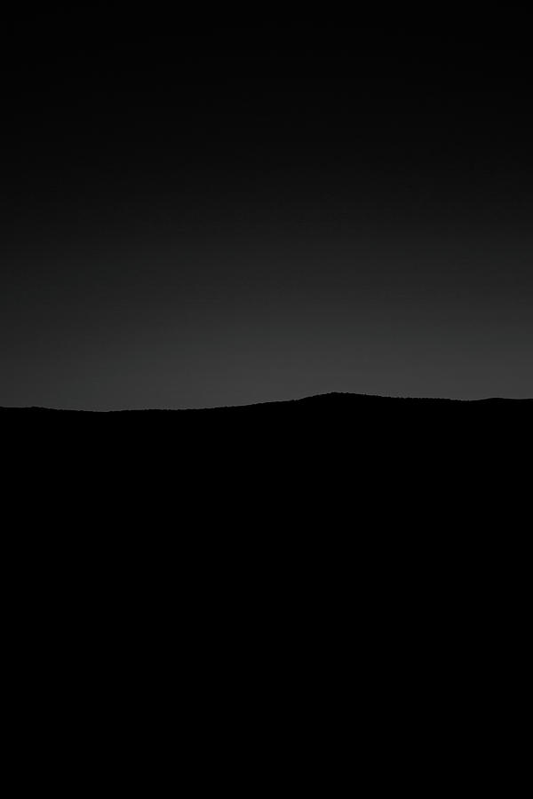 Energy of Place Black and White Sunset Just Before the Dark Photograph by Jani Bryson