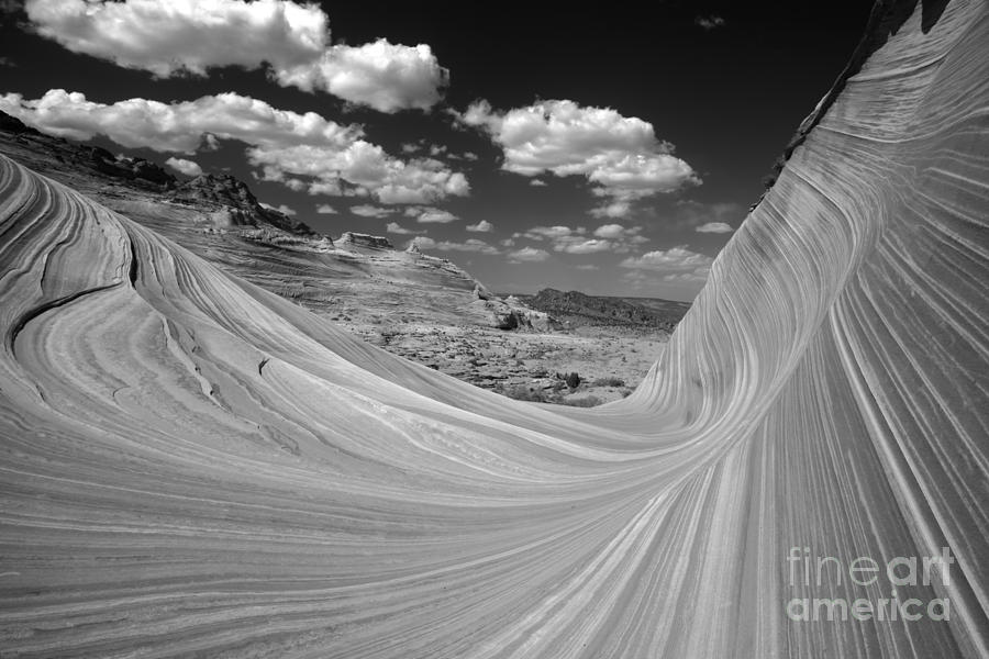 Black And White Swirling Landscape Photograph by Adam Jewell